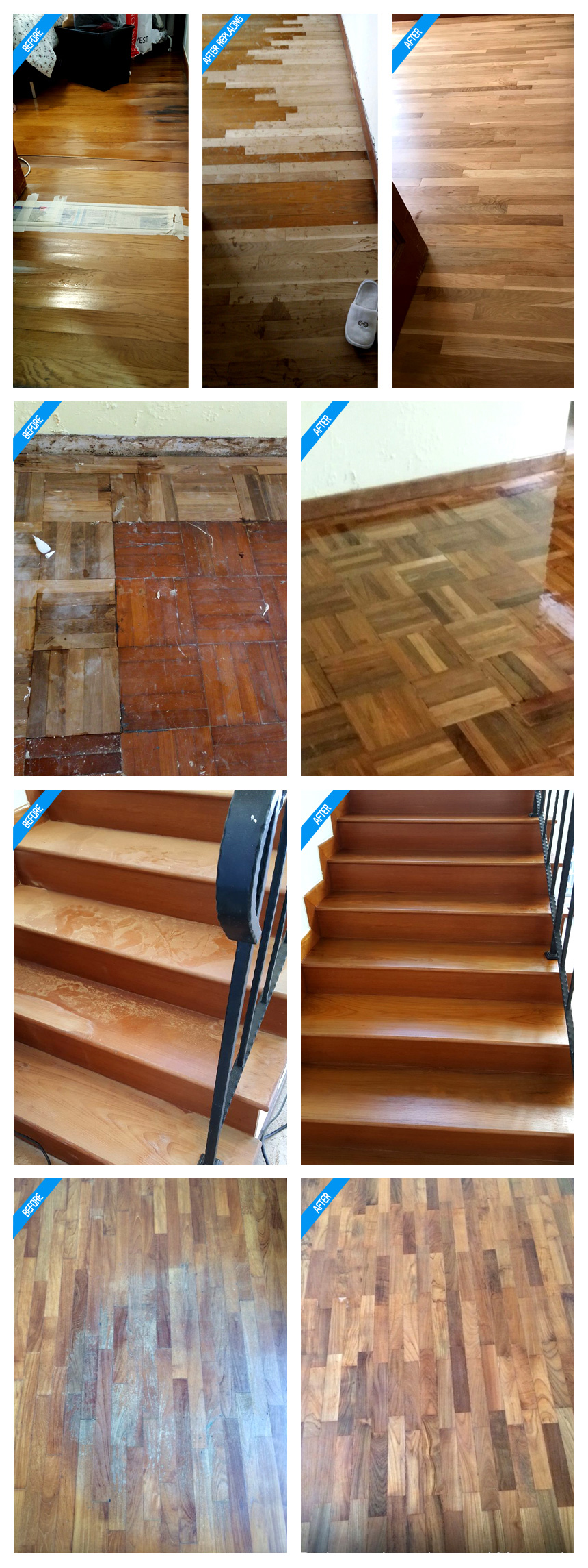 Parquet - before / after